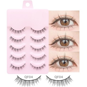 Faux cils en matière synthétique pour marque privée, bande complète, effet naturel, 15 styles, lot de 5 paires, pour maquillage - Product Image 6
