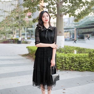2020 nueva llegada venta al por mayor plisado Casual ropa Plus tamaño vestido de las mujeres - Product Image 3