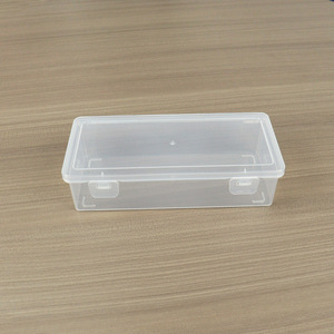 Rectangular Transparent Plastic Storage <b>Box</b> 19.5x8.8x5cm With Lid For Office Organizing And Tool Parts Packaging - Product Image 3