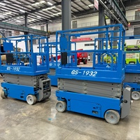Plateforme élévatrice à ciseaux électrique Genie GS-1932 d'occasion, 5,8 m, capacité, entièrement hydraulique, PLC, boîte de vitesses en acier, garantie 1 an, à vendre