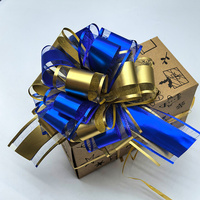 Nœud en organza de luxe du fabricant, 6 pouces, bord métallique, ruban multicolore pour décoration de boîte cadeau d'anniversaire ou de mariage