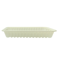 Bandeja de Comida Desechable CPLA, Ecológica, Rectangular, para Llevar, Platos Biodegradables para Frutas, Pescado y Carne