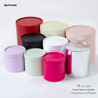 Seau à fleurs rond pour arrangement floral, seau à fleurs préservées, boîte cylindrique pour fleurs, boîte cadeau florale pour mariage, emballage cadeau floral