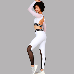 Mallas deportivas para mujer, pantalones de Yoga para correr, cintura elástica, malla - Product Image 6