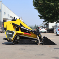 Chargeur hydraulique Derette à haut débit, mini-chargeuse compacte avec moteur Kubota pour travaux agricoles, construction, aménagement paysager et applications extérieures
