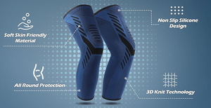 Manchon de compression pour jambe longue avec silicone antidérapant - Product Image 4