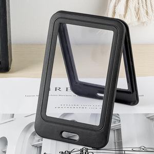Double-sided transparent black work <b>ID</b> card sleeve, vertical bus sign, hard plastic shell, credit card/campus card protective - Product Image 3