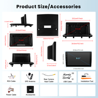 Autoradio Android Podofo 9 pouces pour MAZDA 2/Demio 2002-2007, Carplay/Android Auto sans fil, GPS, WiFi, OEM, ODM, vente en gros