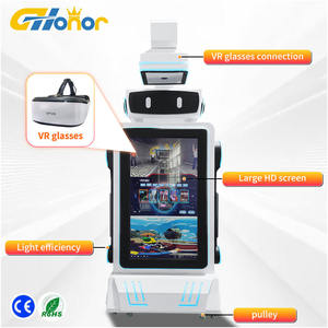 Produits pour parcs d'attractions : Machine de jeu VR autonome <span class=keywords><strong>HTC</strong></span> en position debout, réalité <span class=keywords><strong>virtuelle</strong></span> 9D avec pistolet - Product Image 4