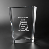 Plaque en cristal K9 verticale Neelpure, gravée au laser sur mesure, trophée d'entreprise