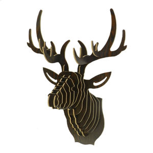 Chiquitos enfants en bois renne décoration murale support à la main bricolage tête <span class=keywords><strong>de</strong></span> cerf maison <span class=keywords><strong>de</strong></span> noël décoration murale - Product Image 4