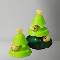 Jouet interactif pour chat en forme de sapin de Noël, plateau tournant à trois niveaux avec balles à la menthe, clochette rotative et balle lumineuse, jouet auto-entretenant en PP