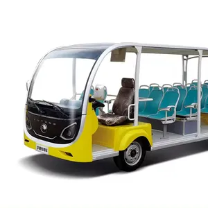 Carro turístico com bateria de lítio para turismo, carro turístico de golfe, ônibus elétrico de 23 lugares, depósito