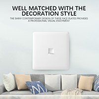 ZOERAX Placa de Pared RJ45 de 86x90mm con Puerto Simple y Doble, Panel de Conexión Ethernet de 1 Puerto / 2 Vías para Accesorios de Cableado de Red