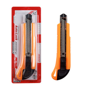 Utility Knife 20cm Orange Auto-Lock Stainless Steel Blade Industrial Cutter - Product Image 4