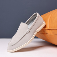 Mocassins de style britannique rétro décontractés à enfiler pour la conduite, respirants avec doublure en maille printanière, haut de gamme, pour les loisirs et le confort