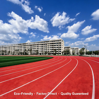 Surface d'athlétisme hybride en polyuréthane pour pistes extérieures, homologuée IAAF, construction multicouche pour les stades du Moyen-Orient