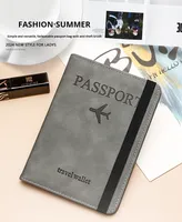 Portefeuille de voyage en cuir PU de luxe de haute qualité avec blocage RFID, rangement pour documents et porte-cartes de crédit pour carte d'identité et passeport