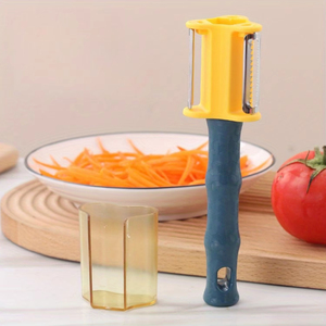 Éplucheur de fruits et légumes en acier inoxydable, manche en plastique durable, outil de cuisine multifonctionnel pour éplucher et racler - Product Image 3