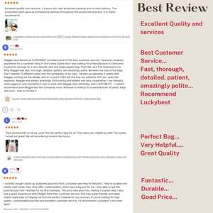 Sac à provisions en plastique transparent avec poignée en plastique dur argenté pour vêtements fabriqué sur mesure - Product Image 5