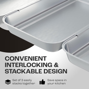 Vaschette Interconnesse in Acciaio Inox SE-3 per Marinatura, Lavaggio Uova e Pangrattato, Ideali per Uso Domestico e Commerciale - Product Image 3