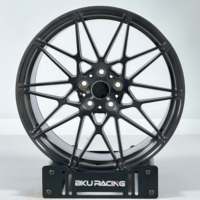 Jantes Bku Forged Style 666M 5x120 pour BMW M4 F82 M3 F80 F30 335I M340I F32 M440I, finition noire brossée personnalisée, 18, 19, 20 pouces, alliage.