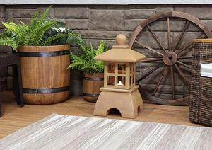 सजावटी फ्रीस्टैंडिंग जापानी उद्यान फव्वारा एशियाई शिवालय आउटडोर बुदबुदाती पानी के फव्वारे के साथ एलईडी रोशनी - Product Image 6