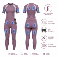 Ensemble de yoga EMS professionnel pour femmes, combinaison d'entraînement à impulsions avec pulvérisation d'eau 8 zones, stimulateur musculaire intelligent pour l'entraînement et le fitness en salle de sport