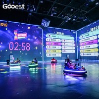 Gooest Voiture tamponneuse à réalité augmentée avec projection LED active sur le sol, jeu multijoueur d'intérieur pour centre commercial