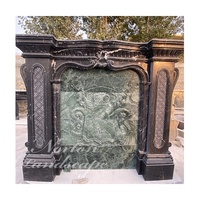 Manteaux de cheminée en marbre noir à vendre pierre coulée décorative grand luxe Style français naturel intérieur autres cheminées personnalisées