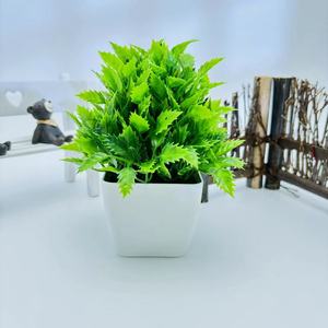 Planta Artificial Verde Bonsái de 20 cm de Altura, Simulación de Planta en Maceta para Decoración del Hogar - Product Image 2