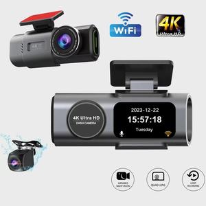 Venda por Atacado DVR de Carro 4K com Duas Lentes HD 170 Ângulo Larguíssimo Visão Noturna WiFi GPS Gravação Dianteira e Traseira - Product Image 2
