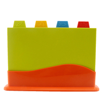 4-delige set plastic snijplanken, snijmatten, voorbereidingsplank, tabla de cortar, voor vlees, groenten, fruit, keuken snijgereedschap