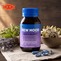 Capsules de soutien émotionnel en marque blanche OEM, Ashwagandha, Safran, Soulagement du stress, Équilibre émotionnel, Formule naturelle, 60 gélules