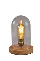 Abat-jour en verre décoratif, ampoule, lampe de table moderne minimaliste en bois, lampe de bureau, lampe de lecture, lampe de table de luxe