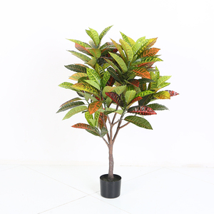 Ficus-planta en maceta, variegatum, árbol de croton, plantas ornamentales artificiales - Product Image 2