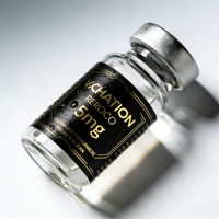 Étiquettes personnalisées pour petites bouteilles de 10 ml, 5 ml, 3 ml, étiquettes d'emballage pour poudre de peptides à double couche