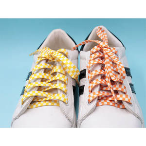 Weiou鞋带扁平编织方格鞋带0.8厘米宽度 - Product Image 1