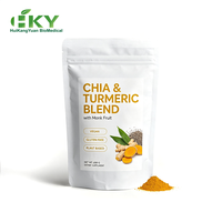 Chiazaadpoeder & Kurkuma-extractpoeder Mengsel 200g Non-GMO Monniksvrucht Natuurlijk Wellnesspoeder Private Label