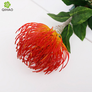 QIHAO Artificial Pincushion Flower Bouquet High Simulation Plastic Wedding Decoration - Product Image 4