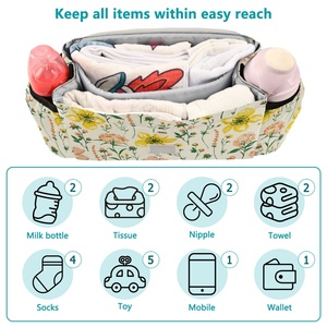 2024 Custom Print Waterproof Polyester Travel <b>Backpack</b> Mommy Insulated Bottle Holder <b>Kids</b> Hanging Storage Bags Baby Diaper Bag - Product Image 4