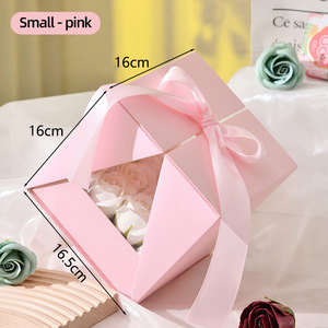 Cajas de embalaje de flores transparentes Contenedores de almacenamiento de regalos duraderos Cajas florales para fiestas Diseño de casas y floristerías - Product Image 2