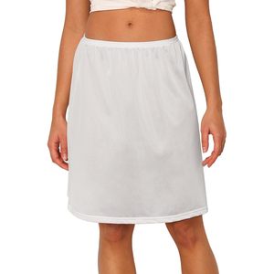 Falda interior de satén de seda personalizada para mujer, de nailon, antiestática, para vestidos, color blanco, para vestido de noche. - Product Image 1