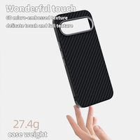 Étui de téléphone magnétique léger pour iPhone 16 15 14 13 12 11 Pro Max étui de téléphone à motif de fibre de carbone pour Google Pixel 8 9 Pro