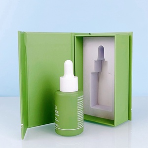 Customized 30ml Matte Pink Glass Dropper <b>Bottle</b> with Flat Shoulder White Screening Printing Custom Paper <b>Box</b> for Serum Packaging - Product Image 4