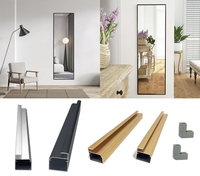 Profilé en aluminium pour miroir de dressing pleine longueur, bande de bordure extrudée pour miroir et verre