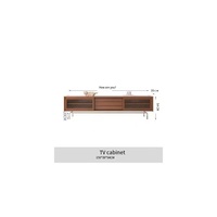 Table basse et meuble TV en bois massif de style nordique rétro, mobilier de rangement moderne de luxe léger pour salon et hôtel