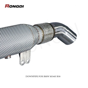 4.5" SS Turbo Stainless Steel Downpipe for BMW B58 M240i 340i 440i 540i 2016~2019 3.0T B58 Downpipe - Product Image 2