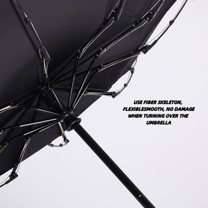 Parapluie pliant compact anti-vent avec <span class=keywords><strong>protection</strong></span> UV intégrale à 8 baleines, personnalisable avec logo, idéal pour le voyage, <span class=keywords><strong>protection</strong></span> solaire et pluie - Product Image 2