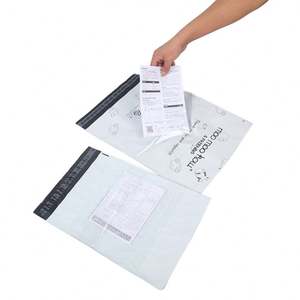 Waterproof Plastic Poly Shipping <b>Bag</b> White Yellow Custom logo Printed Big Size Pocket Mailer Envelope <b>Bag</b> for Delivery - Product Image 3